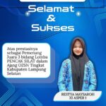 Siswi SMKN Tanjung Sari Juara 3 Pencak Silat O2SN Lamsel